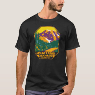 Mount Rainier National Park Washington Retro  T-Shirt