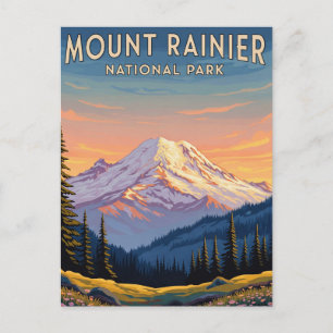 Mount Rainier National Park Washington travel Postcard