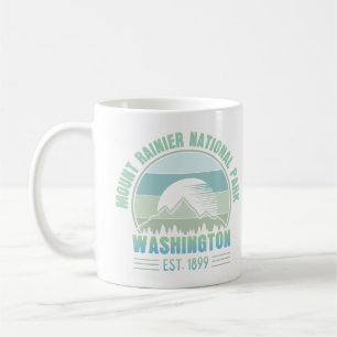 Mount Rainier National Park Washington USA Retro Coffee Mug