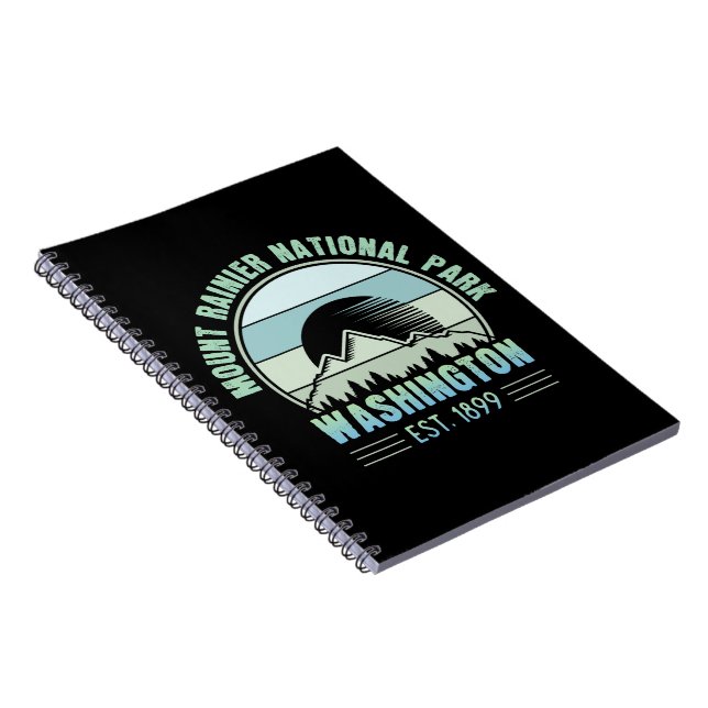 Mount Rainier National Park Washington USA Retro Notebook (Right Side)
