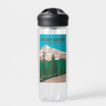 Mount Rainier National Park Washington Vintage Water Bottle<br><div class="desc">Mount Rainier vector artwork design. The park is surrounded by valleys,  waterfalls,  and subalpine meadows.</div>