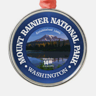 Mount Rainier NP2 Metal Tree Decoration