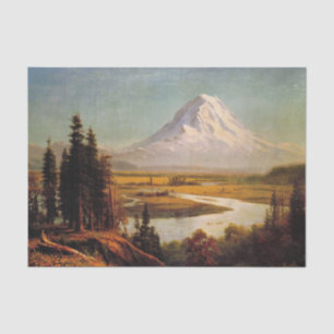Mount Rainier painting by Albert Bierstadt Tissue Paper