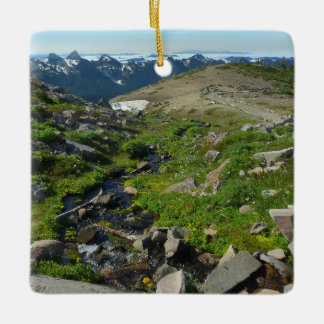 Mount Rainier Panorama Point Ceramic Ornament
