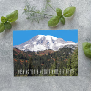 Mount Rainier Photo Mountainous Birthday Card