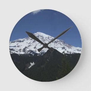 Mount Rainier Photo Round Clock