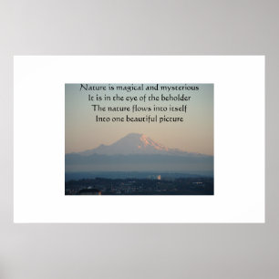 Mount Rainier Photographer with a Poem Poster