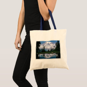 Mount Rainier Reflection in a Mountain Pond Tote Bag
