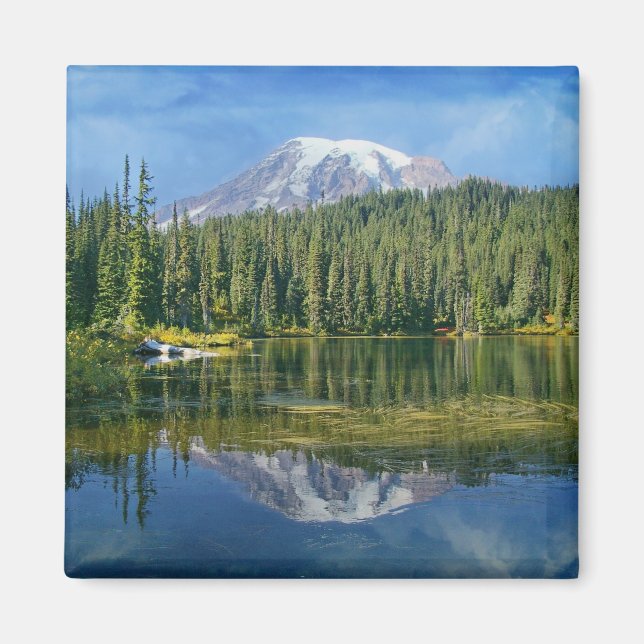 Mount Rainier reflection Magnet (Front)