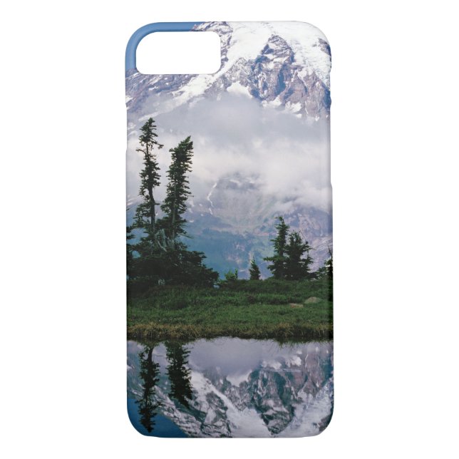 Mount Rainier relected in a mountain tarn Case-Mate iPhone Case (Back)
