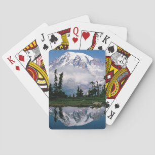 Mount Rainier relected in a mountain tarn Playing Cards