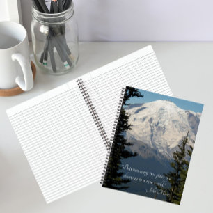 Mount Rainier Scenery with John Muir Quote Notebook