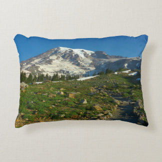 Mount Rainier Skyline Trail View Decorative Cushion