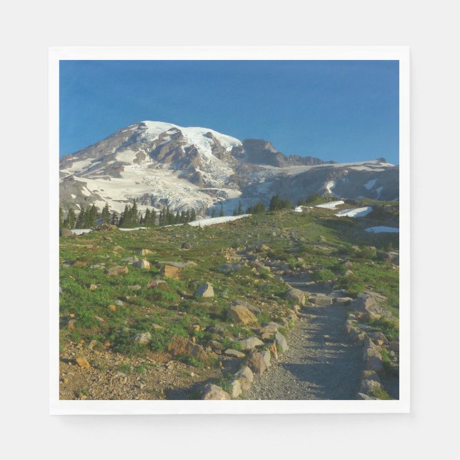 Mount Rainier Skyline Trail View Napkin (Front)