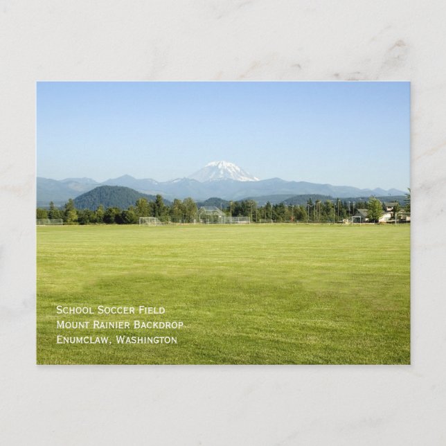 Mount Rainier Soccer Field Postcard (Front)