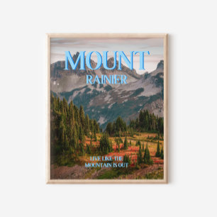 Mount Rainier Trendy Wall Art Print