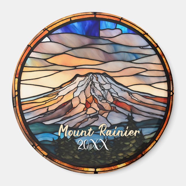 Mount Rainier Vacation Souvenir  Magnet (Front)