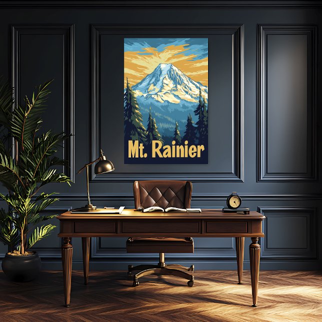 Mount Rainier Vintage Travel Poster (Creator Uploaded)