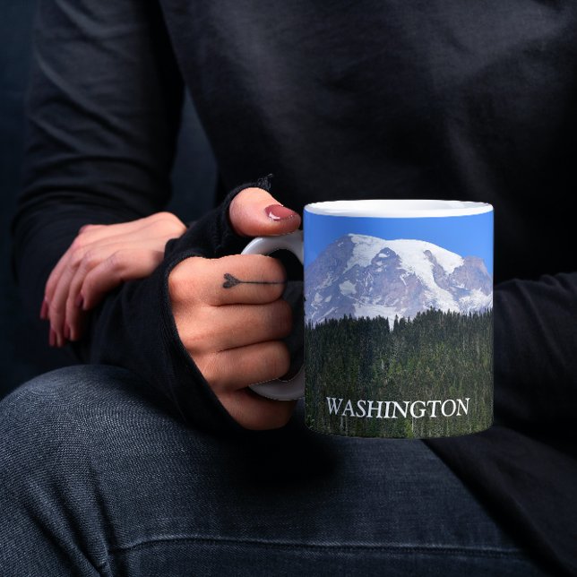 Mount Rainier Washington Landscape Photo Mug (In Situ Held)