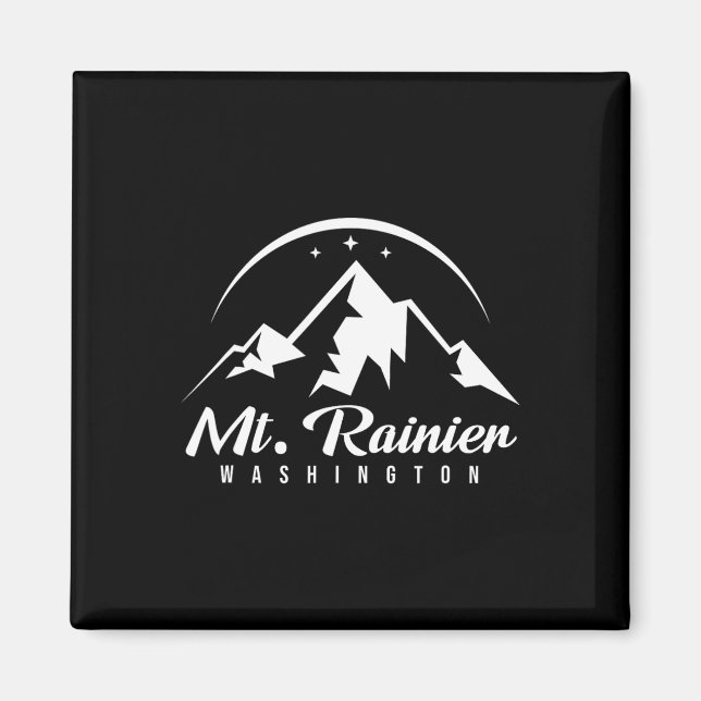 Mount Rainier Washington Ski Resort Skiing Snowboa Magnet (Front)