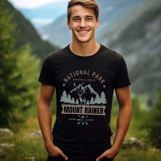 Mount Rainier Wilderness Deer Graphic  T-Shirt (Creator Uploaded)