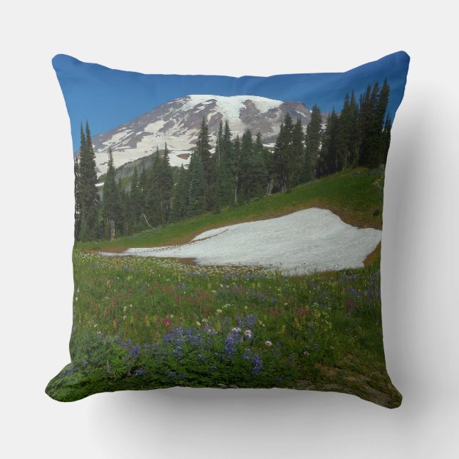 Mount Rainier, Wildflowers and Snow Cushion (Front)