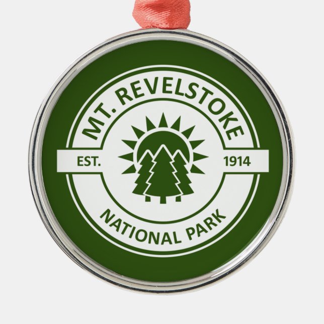 Mount Revelstoke National Park Metal Tree Decoration (Front)