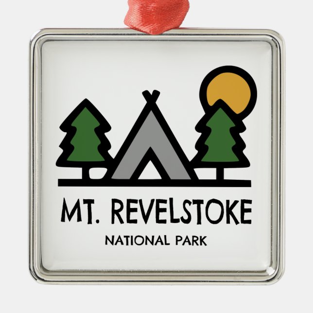 Mount Revelstoke National Park Metal Tree Decoration (Front)
