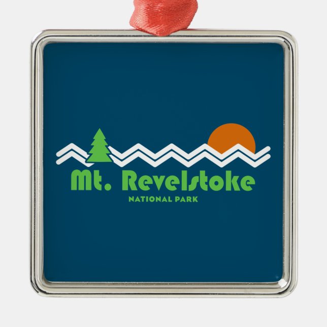 Mount Revelstoke National Park Retro Metal Tree Decoration (Front)