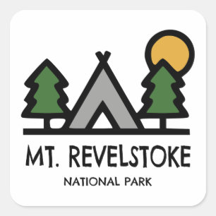 Mount Revelstoke National Park Square Sticker