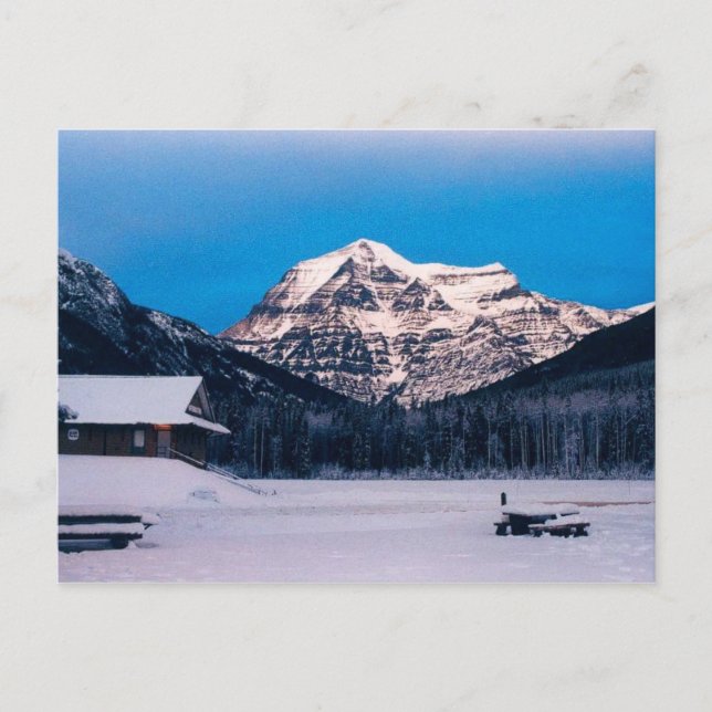 Mount Robson in Winter Postcard (Front)