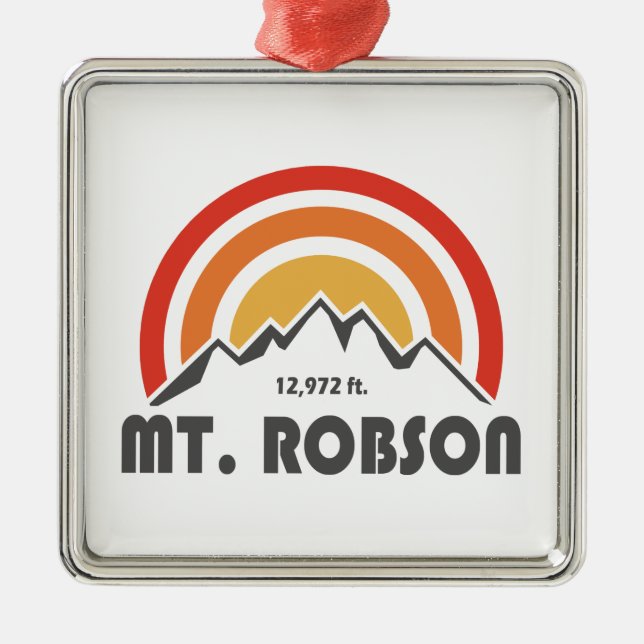 Mount Robson Metal Tree Decoration (Front)