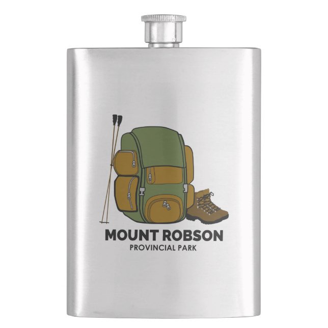 Mount Robson Provincial Park Backpack Hip Flask (Front)