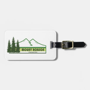 Mount Robson Provincial Park Green Stripes Luggage Tag