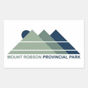 Mount Robson Provincial Park Mountain Sun Rectangular Sticker