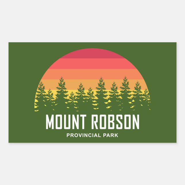 Mount Robson Provincial Park Rectangular Sticker (Front)