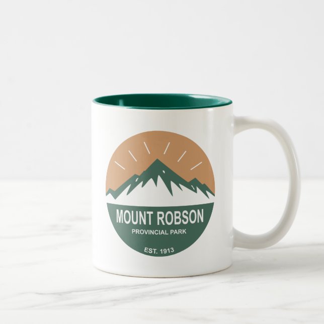 Mount Robson Provincial Park Two-Tone Coffee Mug (Right)
