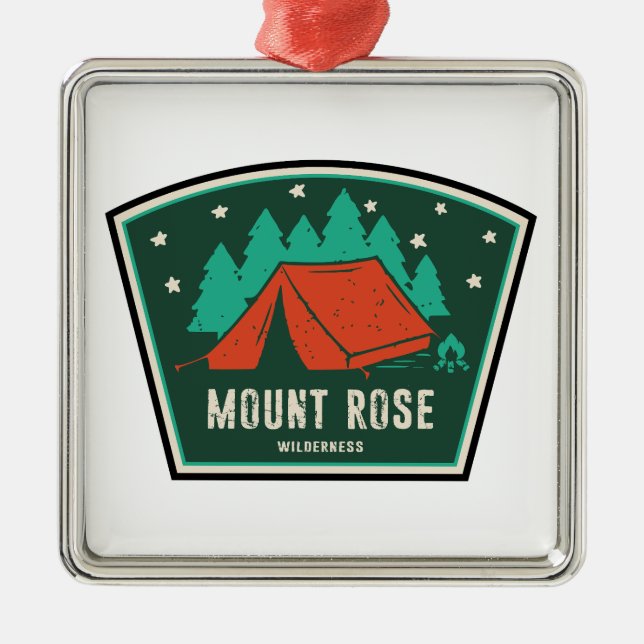 Mount Rose Wilderness Nevada Camping Metal Tree Decoration (Front)