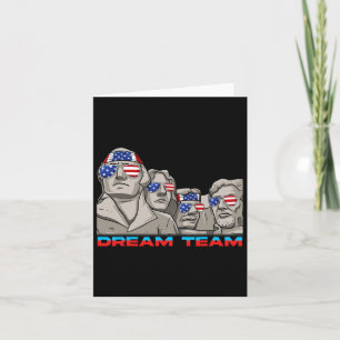 Mount Rushmore 4th Of July Funny Patriotic Preside Card