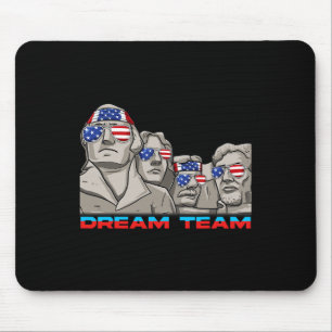 Mount Rushmore 4th Of July Funny Patriotic Preside Mouse Pad