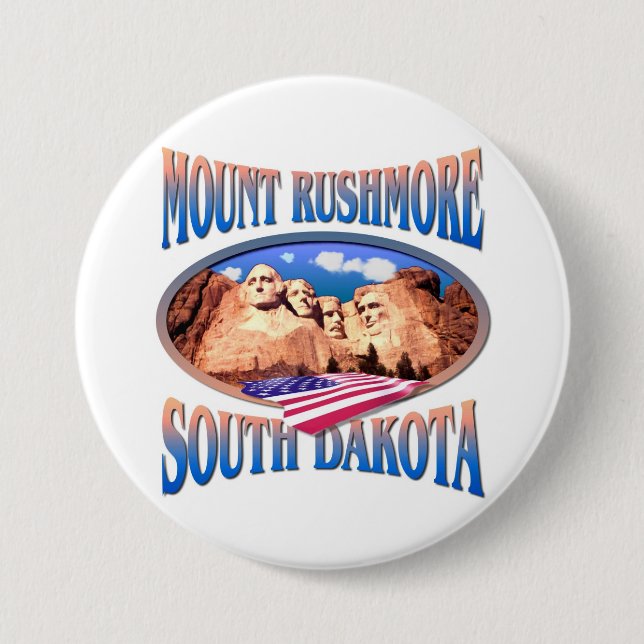 Mount Rushmore 7.5 Cm Round Badge (Front)
