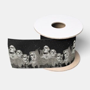 Mount Rushmore American Presidents,  Satin Ribbon