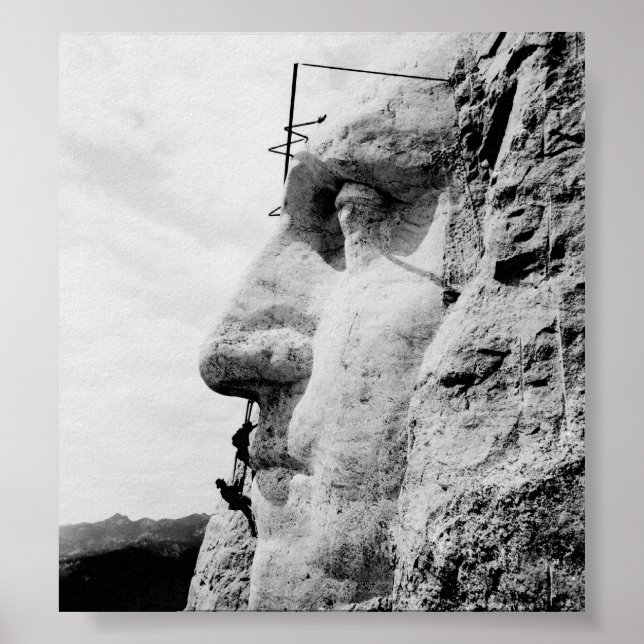 Mount Rushmore construction Poster (Front)
