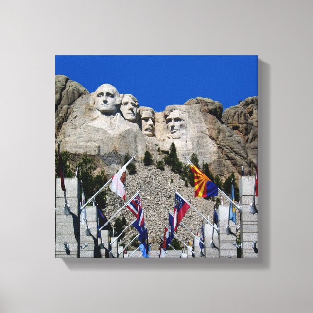 Mount Rushmore Customisable Photo Souvenir Canvas Print (Front)