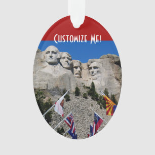 Mount Rushmore Customisable Photo Souvenir Ornament