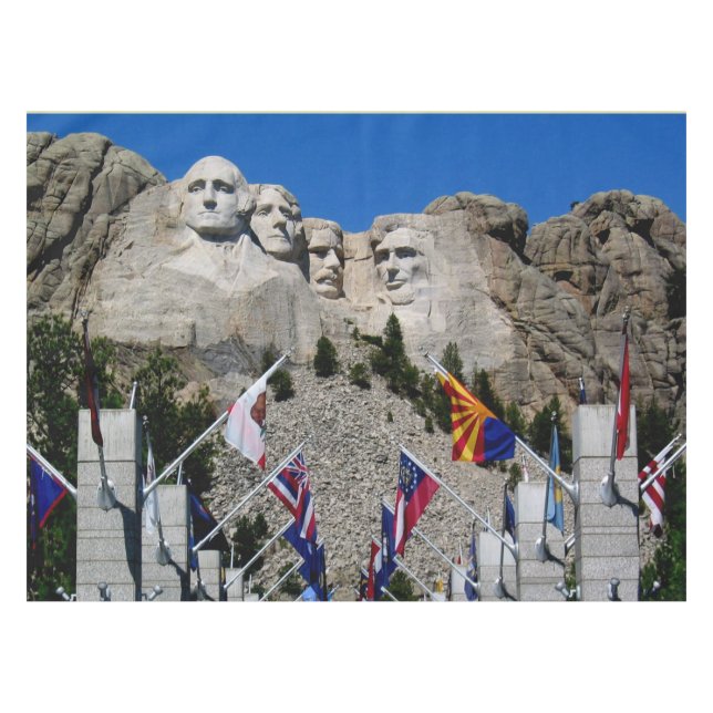Mount Rushmore Customisable Photo Souvenir Tablecloth (Front (Horizontal))