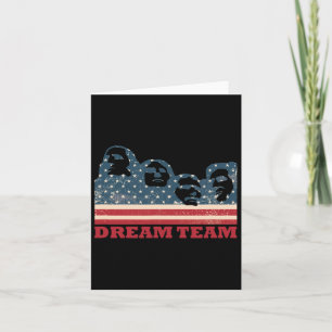 Mount Rushmore Dream Team Patriotic Usa Flag Ameri Card