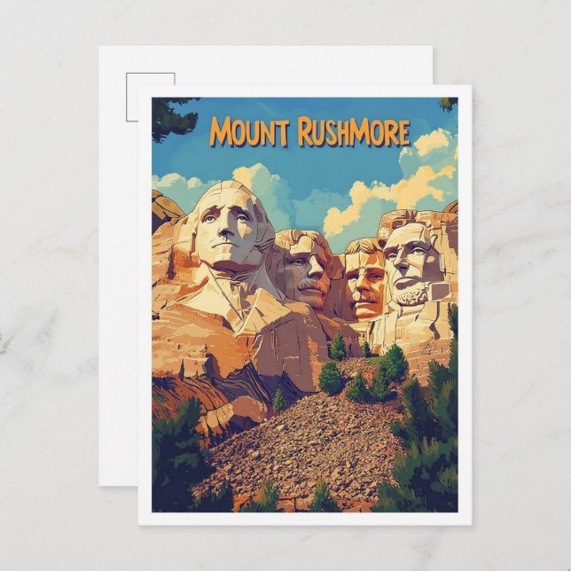 Mount Rushmore Keystone South Dakota USA Travel Postcard (Front/Back)