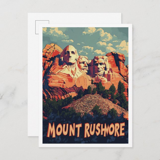 Mount Rushmore Keystone South Dakota USA Travel Postcard (Front/Back)