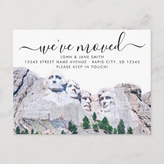 Mount Rushmore Moving Announcement Postcard